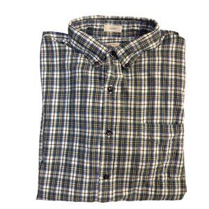 J.Crew Men's Brushed Twill Flannel Shirt Plaid - Blue/Green